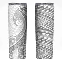 American Samoa White Sunday Skinny Tumbler Polynesian Lotu Tamaiti LT9 White - Polynesian Pride