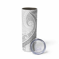 American Samoa White Sunday Skinny Tumbler Polynesian Lotu Tamaiti LT9 - Polynesian Pride