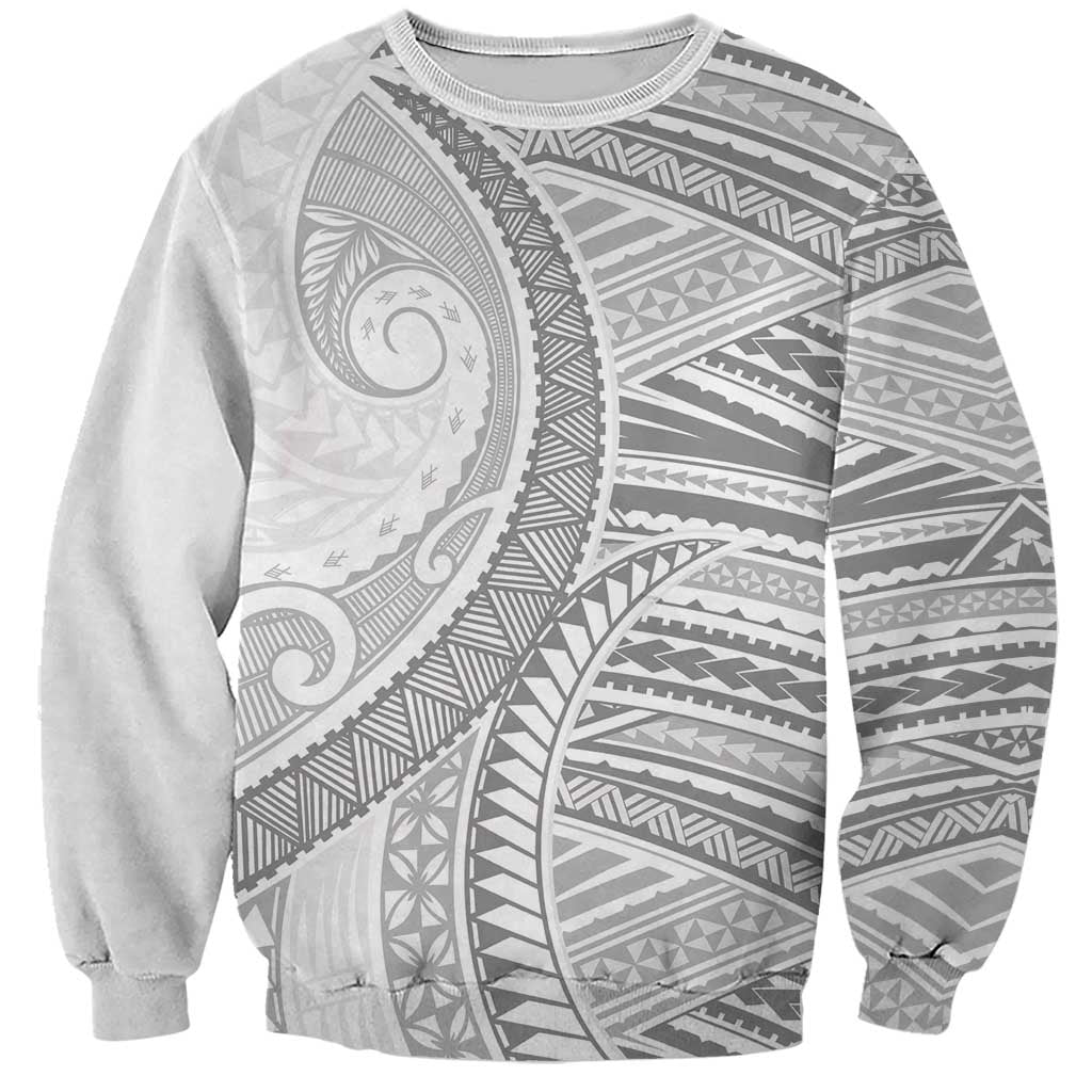 American Samoa White Sunday Sweatshirt Polynesian Lotu Tamaiti LT9 Unisex White - Polynesian Pride