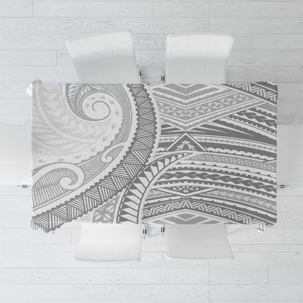 American Samoa White Sunday Tablecloth Polynesian Lotu Tamaiti LT9 White - Polynesian Pride