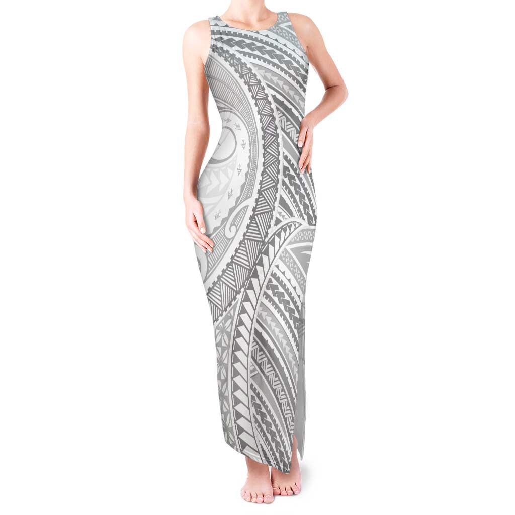 American Samoa White Sunday Tank Maxi Dress Polynesian Lotu Tamaiti LT9 Women White - Polynesian Pride