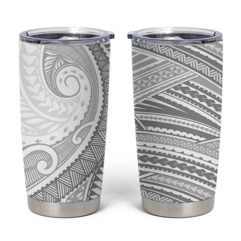 American Samoa White Sunday Tumbler Cup Polynesian Lotu Tamaiti LT9 White - Polynesian Pride