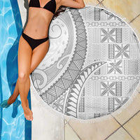 Niue White Sunday Beach Blanket Niuean Lotu Tamaiti Hiapo Pattern LT9 - Polynesian Pride