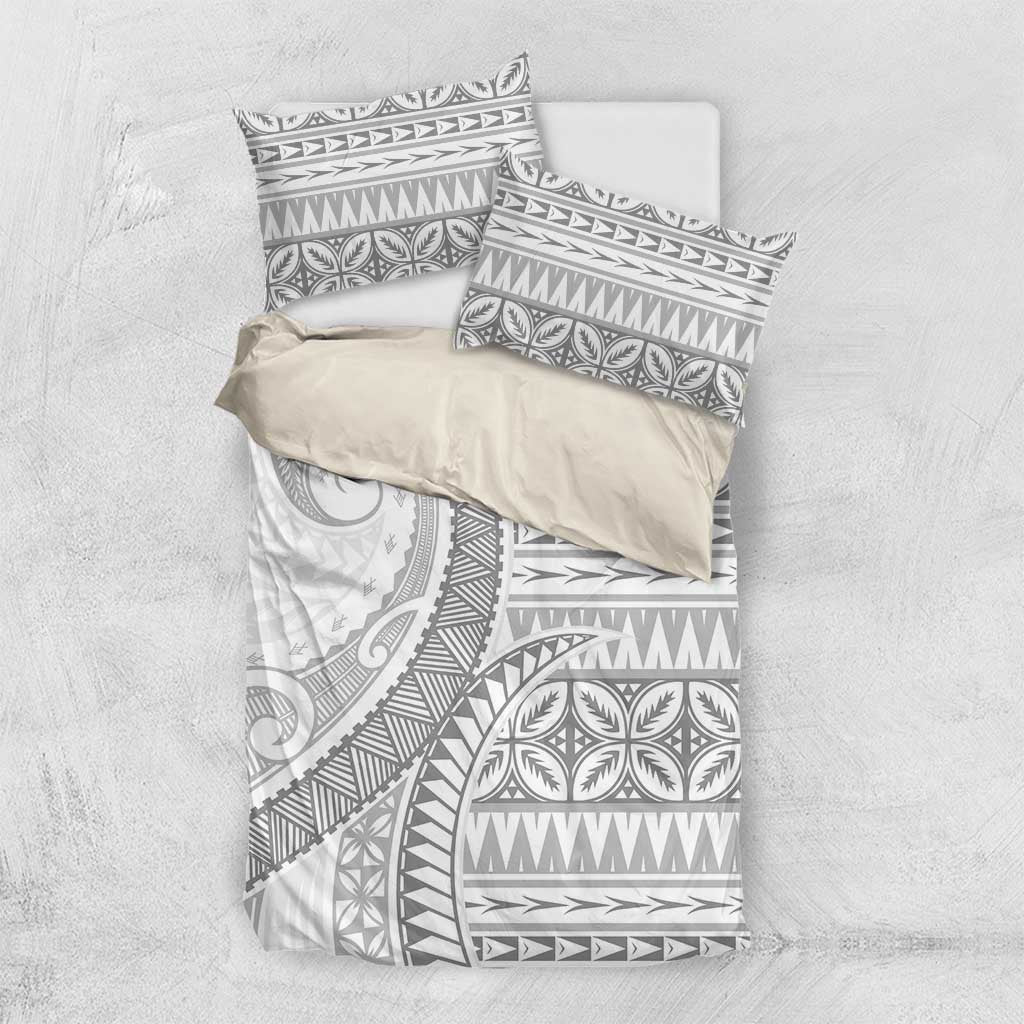 Polynesian White Sunday Bedding Set Lotu Tamaiti Melanesian Pattern LT9 US Twin 172cm x 218cm White - Polynesian Pride