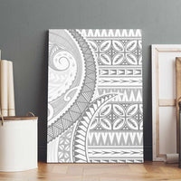 Polynesian White Sunday Canvas Wall Art Lotu Tamaiti Melanesian Pattern LT9 - Polynesian Pride