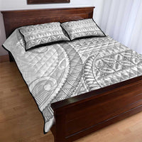 Polynesian White Sunday Quilt Bed Set Lotu Tamaiti Melanesian Pattern LT9 - Polynesian Pride