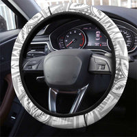 Polynesian White Sunday Steering Wheel Cover Lotu Tamaiti Melanesian Pattern LT9 - Polynesian Pride