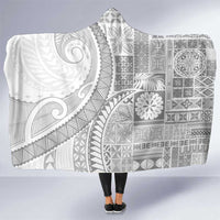 Samoa Siapo White Sunday Hooded Blanket Lotu Tamaiti Polynesian White Pattern LT9 One Size White - Polynesian Pride