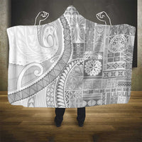 Samoa Siapo White Sunday Hooded Blanket Lotu Tamaiti Polynesian White Pattern LT9 - Polynesian Pride