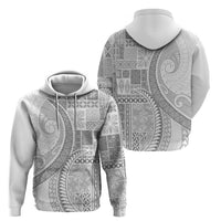 Samoa Siapo White Sunday Hoodie Lotu Tamaiti Polynesian White Pattern LT9 - Polynesian Pride