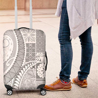 Samoa Siapo White Sunday Luggage Cover Lotu Tamaiti Polynesian White Pattern LT9 White - Polynesian Pride