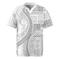 Samoa Siapo White Sunday Rugby Jersey Lotu Tamaiti Polynesian White Pattern LT9 White - Polynesian Pride