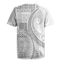 Samoa Siapo White Sunday Rugby Jersey Lotu Tamaiti Polynesian White Pattern LT9 - Polynesian Pride