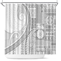 Samoa Siapo White Sunday Shower Curtain Lotu Tamaiti Polynesian White Pattern LT9 White - Polynesian Pride