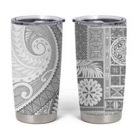 Samoa Siapo White Sunday Tumbler Cup Lotu Tamaiti Polynesian White Pattern LT9 White - Polynesian Pride