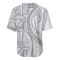 Tonga White Sunday Baseball Jersey Lotu Tamaiti Ngatu Tribal LT9 - Polynesian Pride