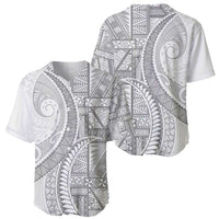 Tonga White Sunday Baseball Jersey Lotu Tamaiti Ngatu Tribal LT9 - Polynesian Pride