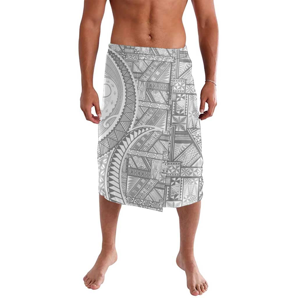 Tonga White Sunday Lavalava Lotu Tamaiti Ngatu Tribal LT9 White - Polynesian Pride