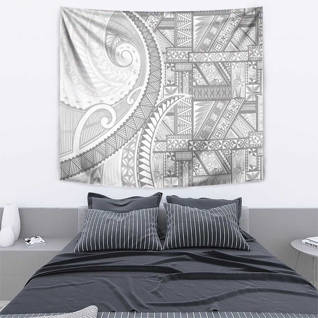 Tonga White Sunday Tapestry Lotu Tamaiti Ngatu Tribal LT9 - Polynesian Pride