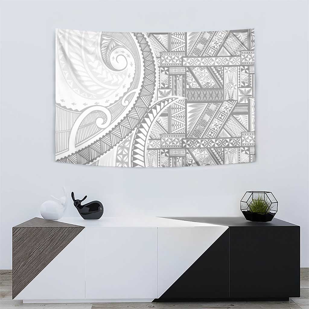 Tonga White Sunday Tapestry Lotu Tamaiti Ngatu Tribal LT9 - Polynesian Pride