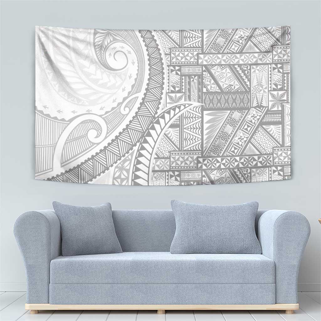 Tonga White Sunday Tapestry Lotu Tamaiti Ngatu Tribal LT9 - Polynesian Pride