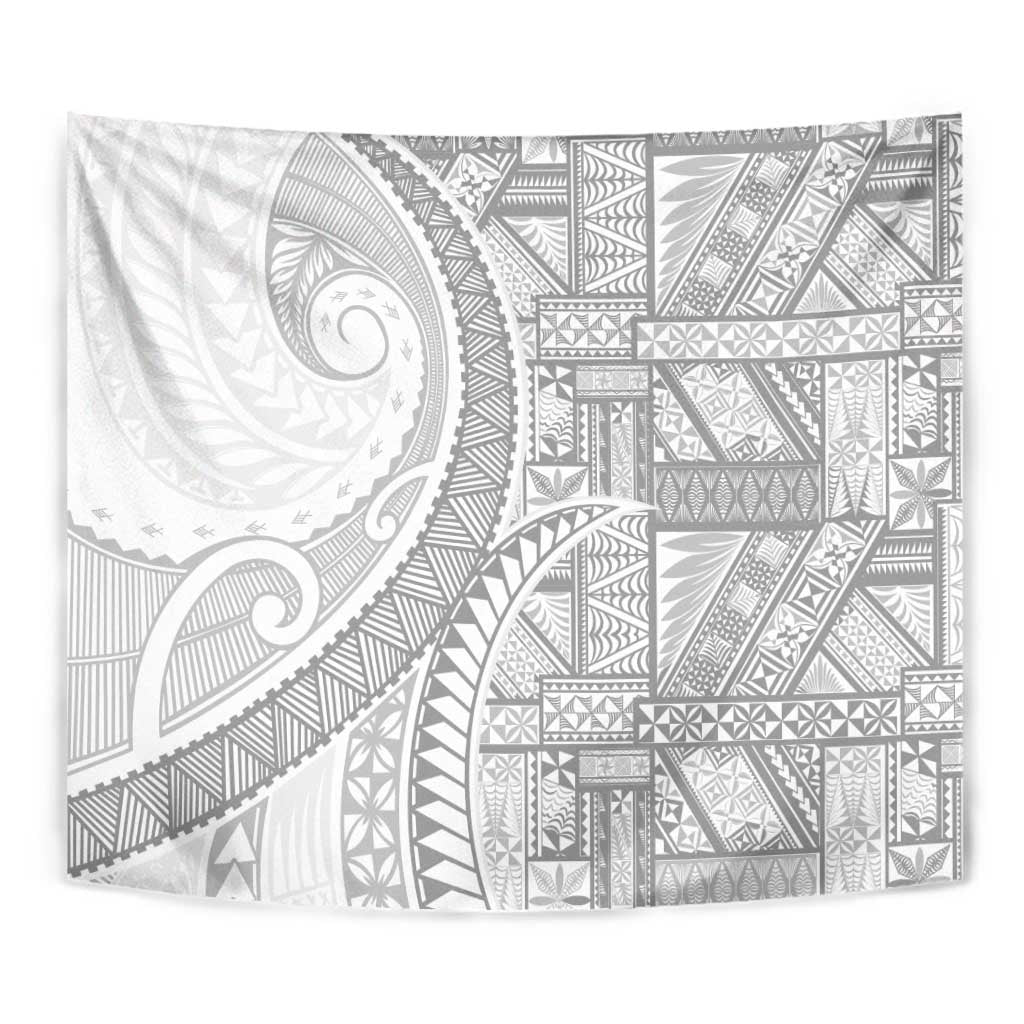 Tonga White Sunday Tapestry Lotu Tamaiti Ngatu Tribal LT9 - Polynesian Pride