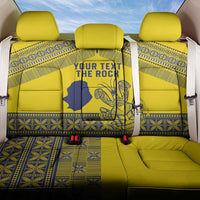 Niue Crab Personalised Back Car Seat Cover Niuean Hiapo Pattern LT9 One Size Gold - Polynesian Pride