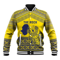 Niue Crab Personalised Baseball Jacket Niuean Hiapo Pattern LT9 Unisex Gold - Polynesian Pride