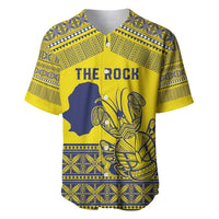 Niue Crab Personalised Baseball Jersey Niuean Hiapo Pattern LT9 Gold - Polynesian Pride