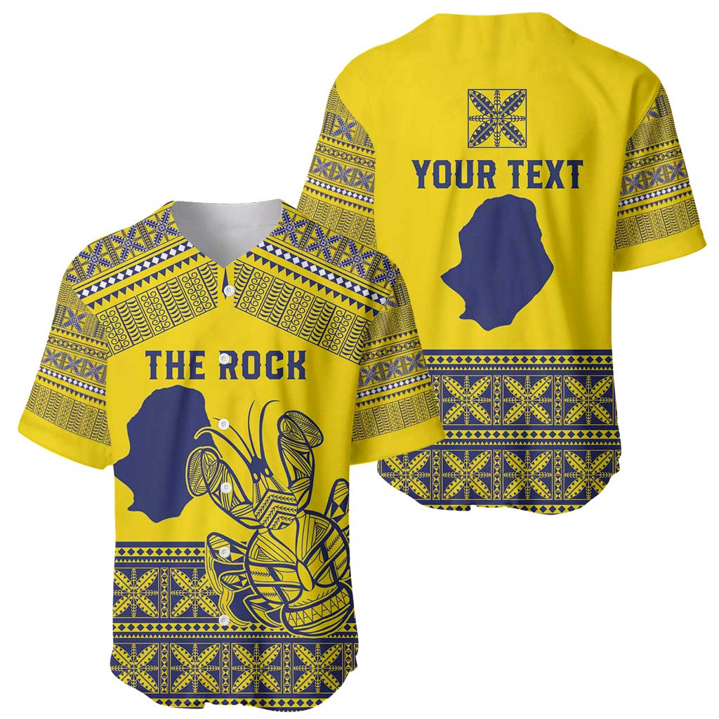 Niue Crab Personalised Baseball Jersey Niuean Hiapo Pattern LT9 - Polynesian Pride