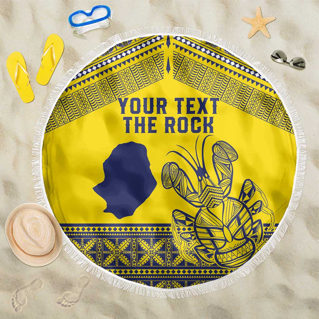 Niue Crab Personalised Beach Blanket Niuean Hiapo Pattern LT9 One Size 150cm Gold - Polynesian Pride