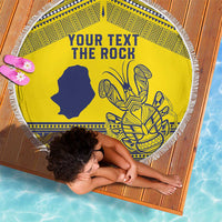 Niue Crab Personalised Beach Blanket Niuean Hiapo Pattern LT9 - Polynesian Pride