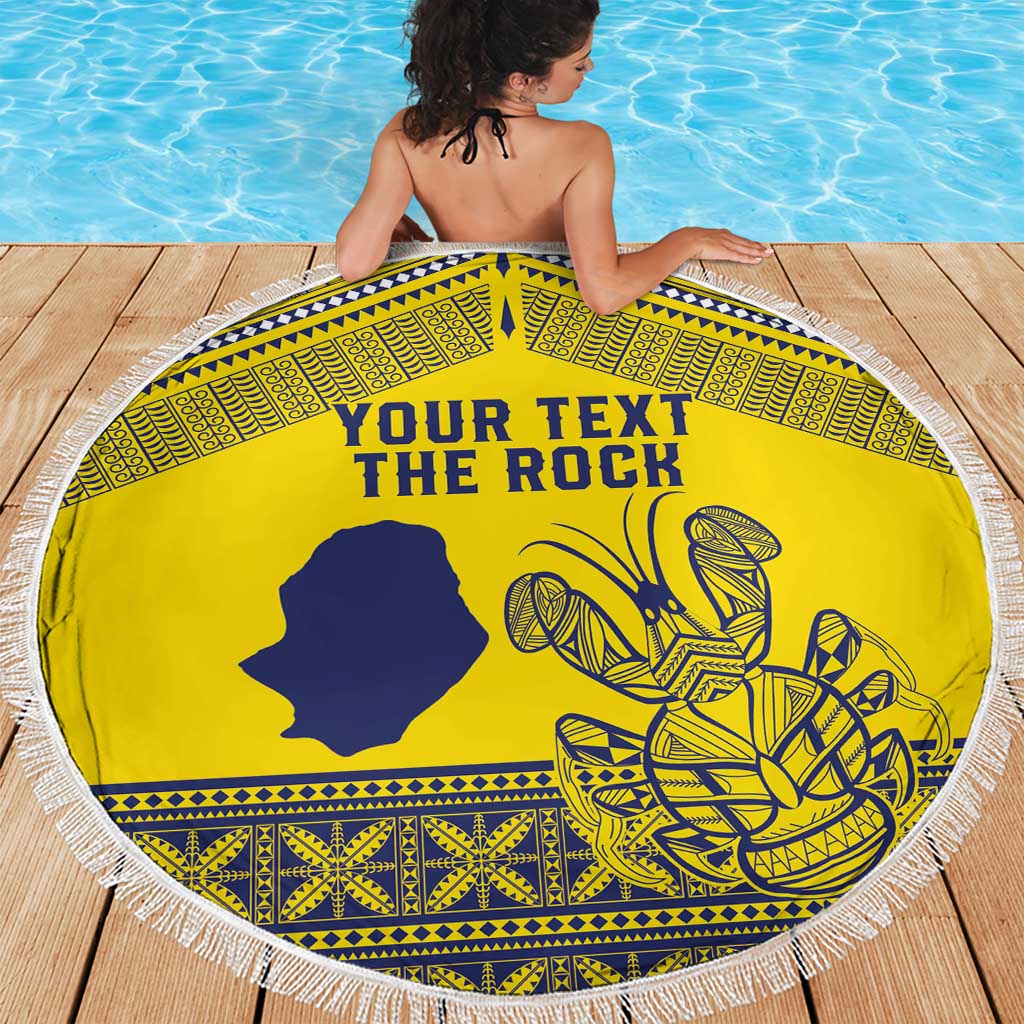 Niue Crab Personalised Beach Blanket Niuean Hiapo Pattern LT9 - Polynesian Pride