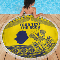 Niue Crab Personalised Beach Blanket Niuean Hiapo Pattern LT9 - Polynesian Pride