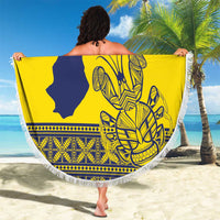 Niue Crab Personalised Beach Blanket Niuean Hiapo Pattern LT9 - Polynesian Pride