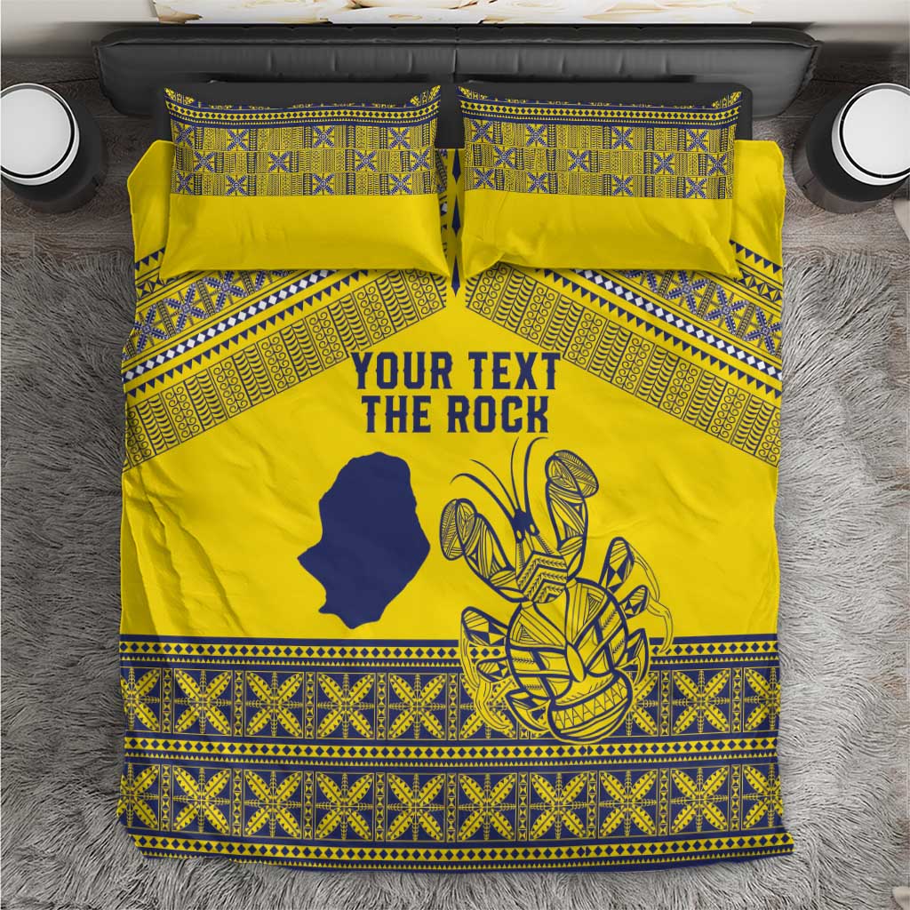 Niue Crab Personalised Bedding Set Niuean Hiapo Pattern LT9 Gold - Polynesian Pride