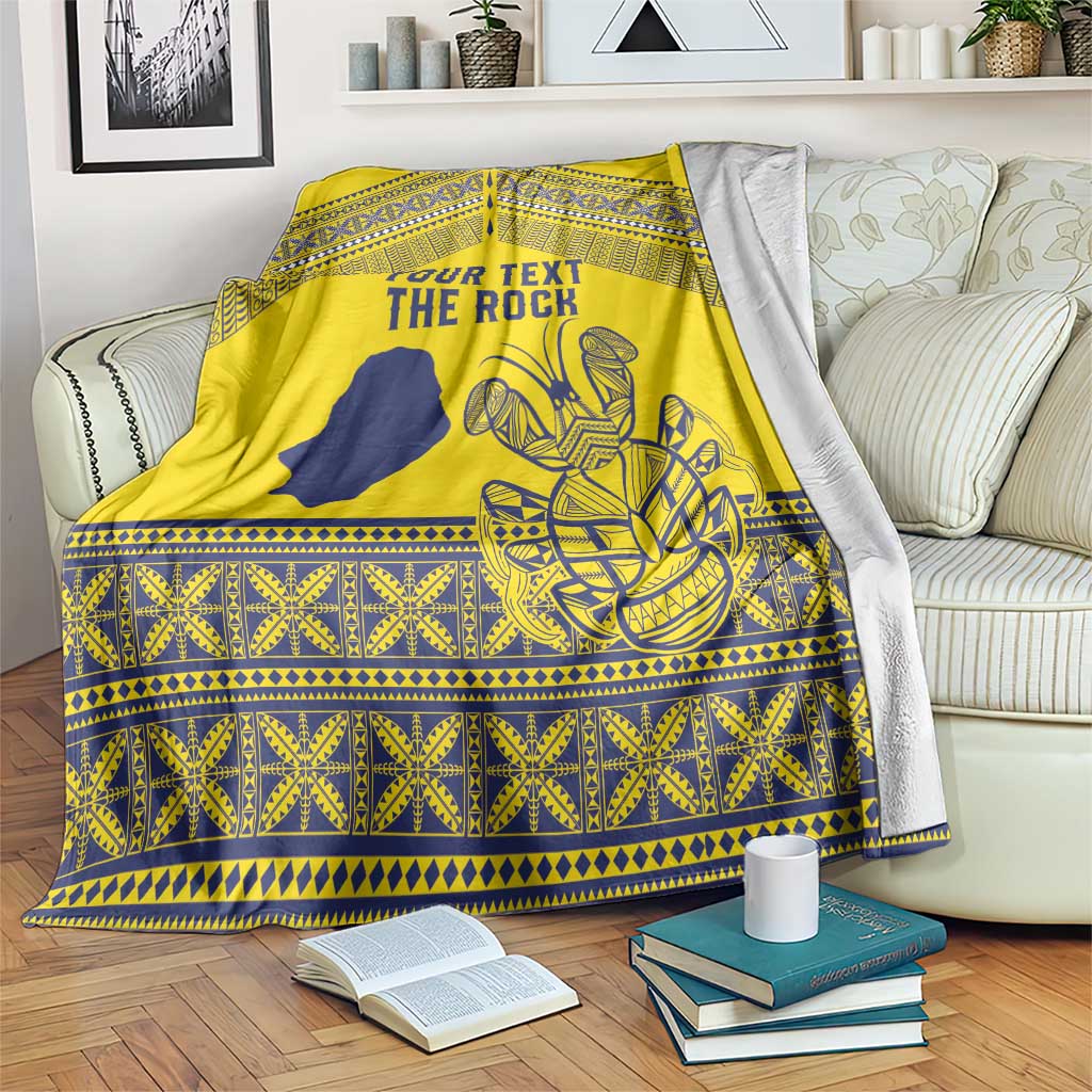 Niue Crab Personalised Blanket Niuean Hiapo Pattern LT9 Gold - Polynesian Pride