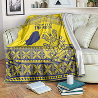 Niue Crab Personalised Blanket Niuean Hiapo Pattern LT9 Gold - Polynesian Pride