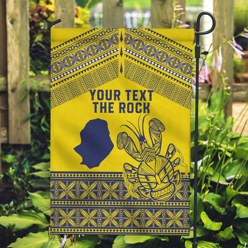 Niue Crab Personalised Garden Flag Niuean Hiapo Pattern LT9 Garden Flag Gold - Polynesian Pride