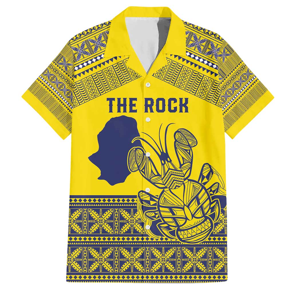 Niue Crab Personalised Hawaiian Shirt Niuean Hiapo Pattern LT9 Gold - Polynesian Pride
