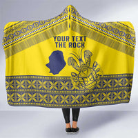 Niue Crab Personalised Hooded Blanket Niuean Hiapo Pattern LT9 One Size Gold - Polynesian Pride