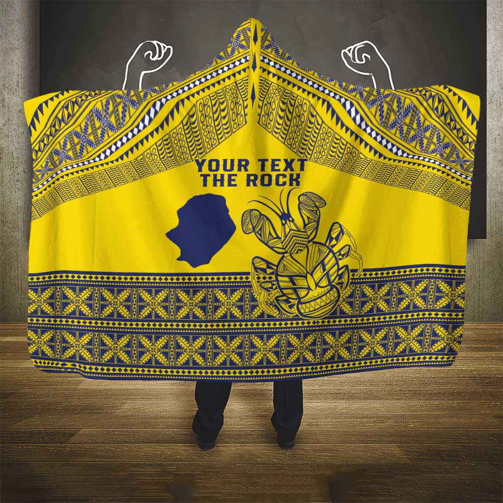 Niue Crab Personalised Hooded Blanket Niuean Hiapo Pattern LT9 - Polynesian Pride