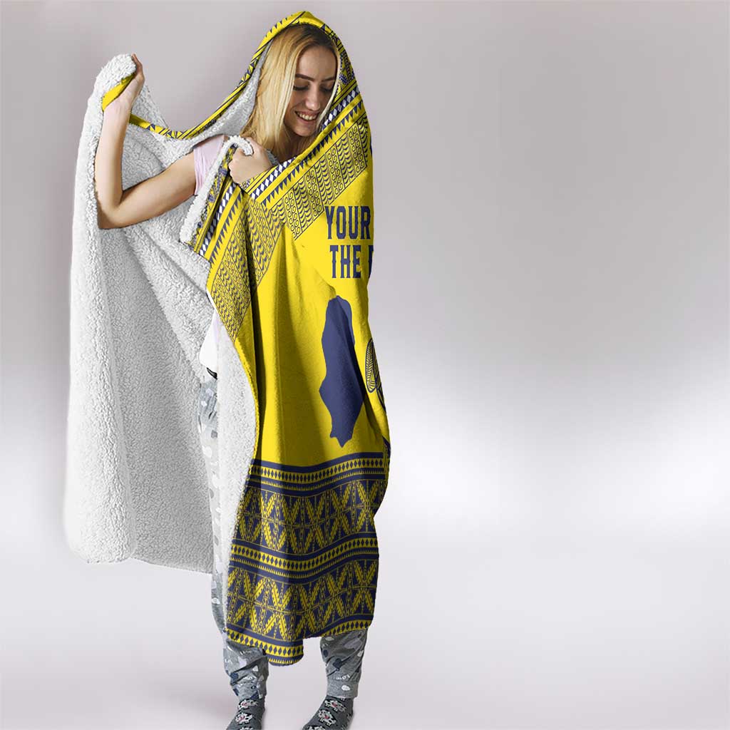 Niue Crab Personalised Hooded Blanket Niuean Hiapo Pattern LT9 - Polynesian Pride