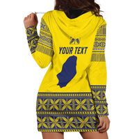 Niue Crab Personalised Hoodie Dress Niuean Hiapo Pattern LT9 - Polynesian Pride