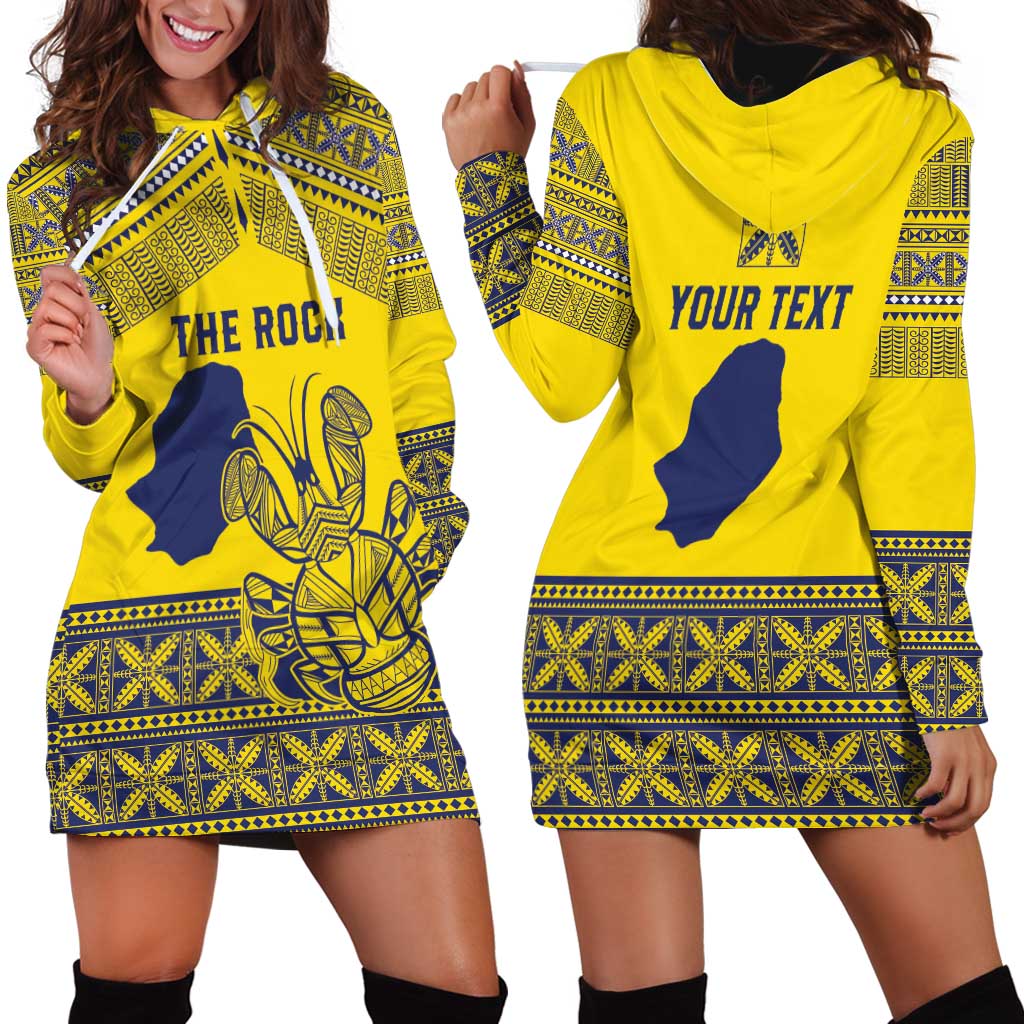 Niue Crab Personalised Hoodie Dress Niuean Hiapo Pattern LT9 - Polynesian Pride