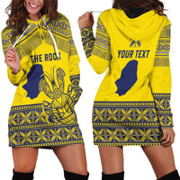 Niue Crab Personalised Hoodie Dress Niuean Hiapo Pattern LT9 - Polynesian Pride