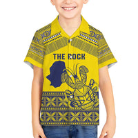 Niue Crab Personalised Kid Hawaiian Shirt Niuean Hiapo Pattern LT9 Kid Gold - Polynesian Pride