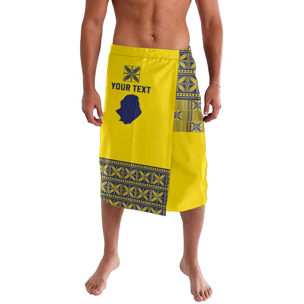 Niue Crab Personalised Lavalava Niuean Hiapo Pattern LT9 Gold - Polynesian Pride