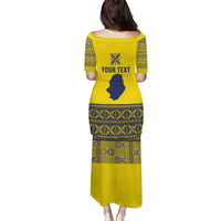Niue Crab Personalised Puletasi Niuean Hiapo Pattern LT9 - Polynesian Pride