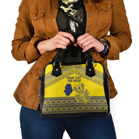 Niue Crab Personalised Shoulder Handbag Niuean Hiapo Pattern LT9 - Polynesian Pride